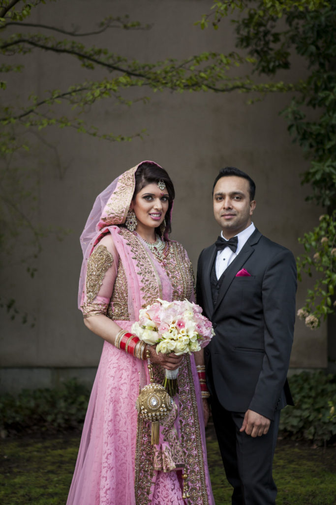 Photograph of the wedding couple taken by Vancouver wedding photographer - this is it studios