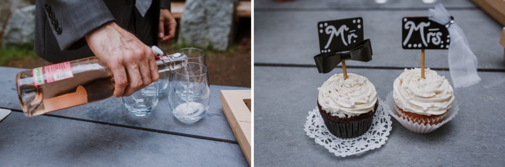 Detail photo of the picnic surprise by the bride and groom's witnesses